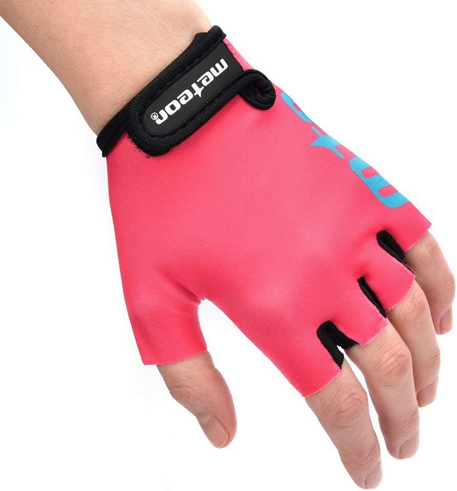 Meteor Kids Cycling Gloves – Breathable, Non-Slip Bike Gloves for Boys & Girls, Lightweight with Soft Padding for Comfort & Safety – Ideal for Cycling, Scooter & Outdoor Sports