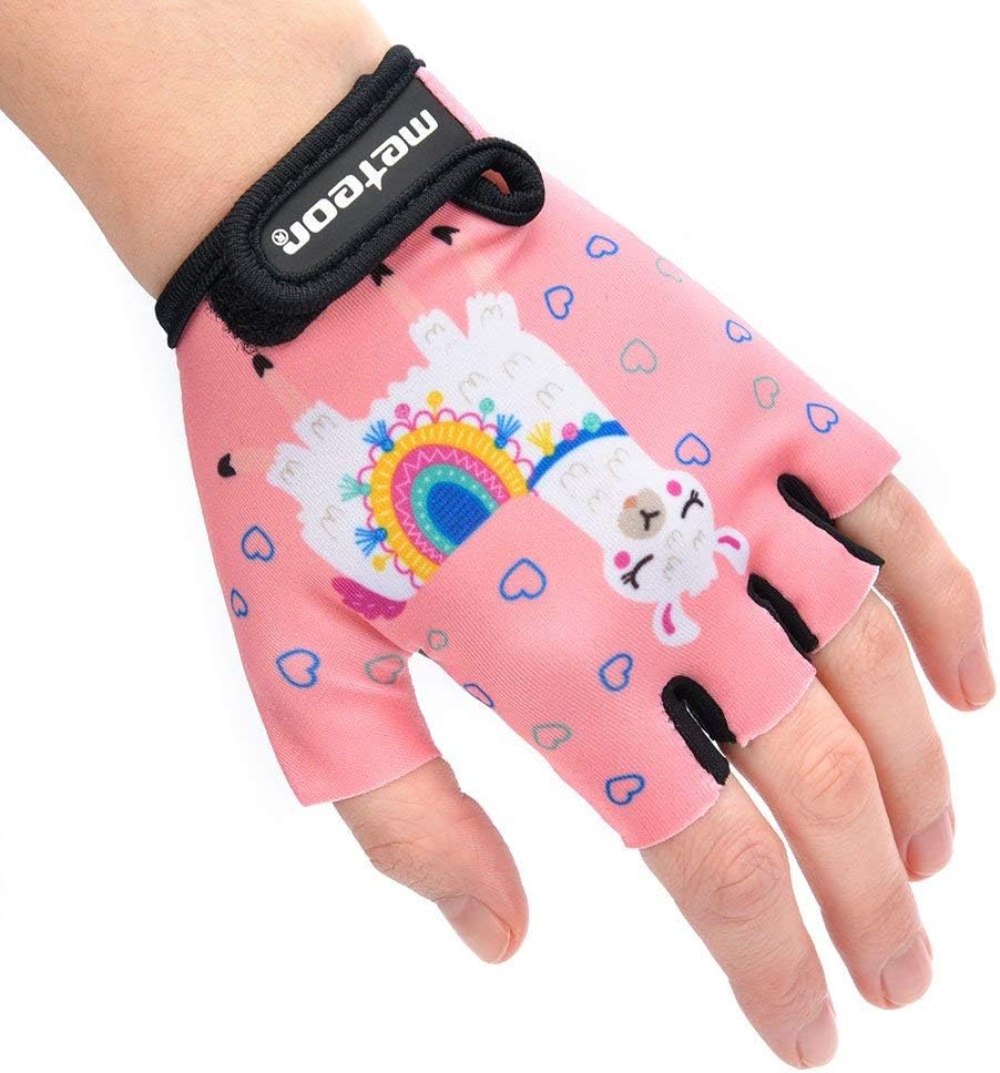 Meteor Kids Cycling Gloves – Breathable, Non-Slip Bike Gloves for Boys & Girls, Lightweight with Soft Padding for Comfort & Safety – Ideal for Cycling, Scooter & Outdoor Sports