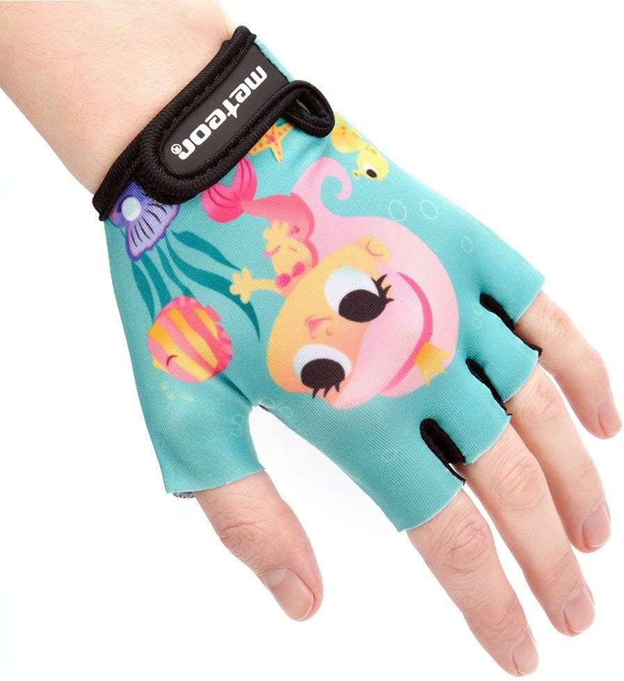 Meteor Kids Cycling Gloves – Breathable, Non-Slip Bike Gloves for Boys & Girls, Lightweight with Soft Padding for Comfort & Safety – Ideal for Cycling, Scooter & Outdoor Sports