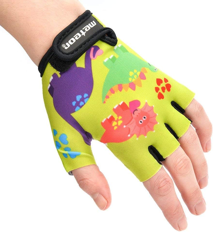 Meteor Kids Cycling Gloves – Breathable, Non-Slip Bike Gloves for Boys & Girls, Lightweight with Soft Padding for Comfort & Safety – Ideal for Cycling, Scooter & Outdoor Sports
