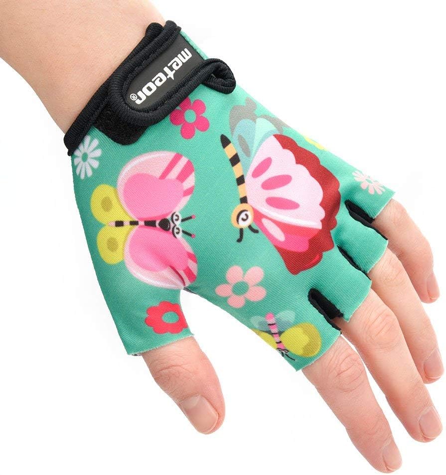 Meteor Kids Cycling Gloves – Breathable, Non-Slip Bike Gloves for Boys & Girls, Lightweight with Soft Padding for Comfort & Safety – Ideal for Cycling, Scooter & Outdoor Sports