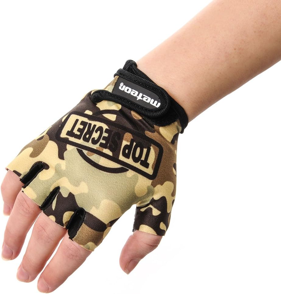Meteor Kids Cycling Gloves – Breathable, Non-Slip Bike Gloves for Boys & Girls, Lightweight with Soft Padding for Comfort & Safety – Ideal for Cycling, Scooter & Outdoor Sports
