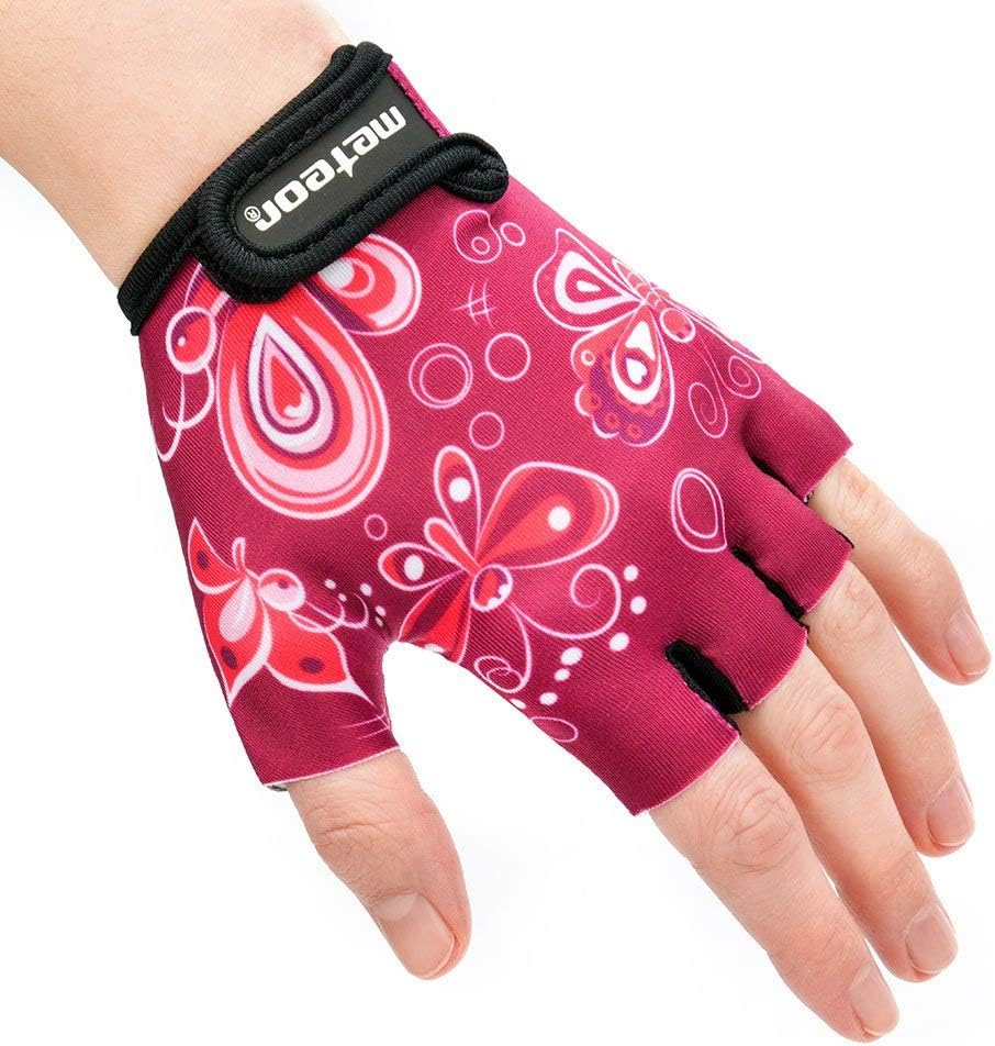Meteor Kids Cycling Gloves – Breathable, Non-Slip Bike Gloves for Boys & Girls, Lightweight with Soft Padding for Comfort & Safety – Ideal for Cycling, Scooter & Outdoor Sports