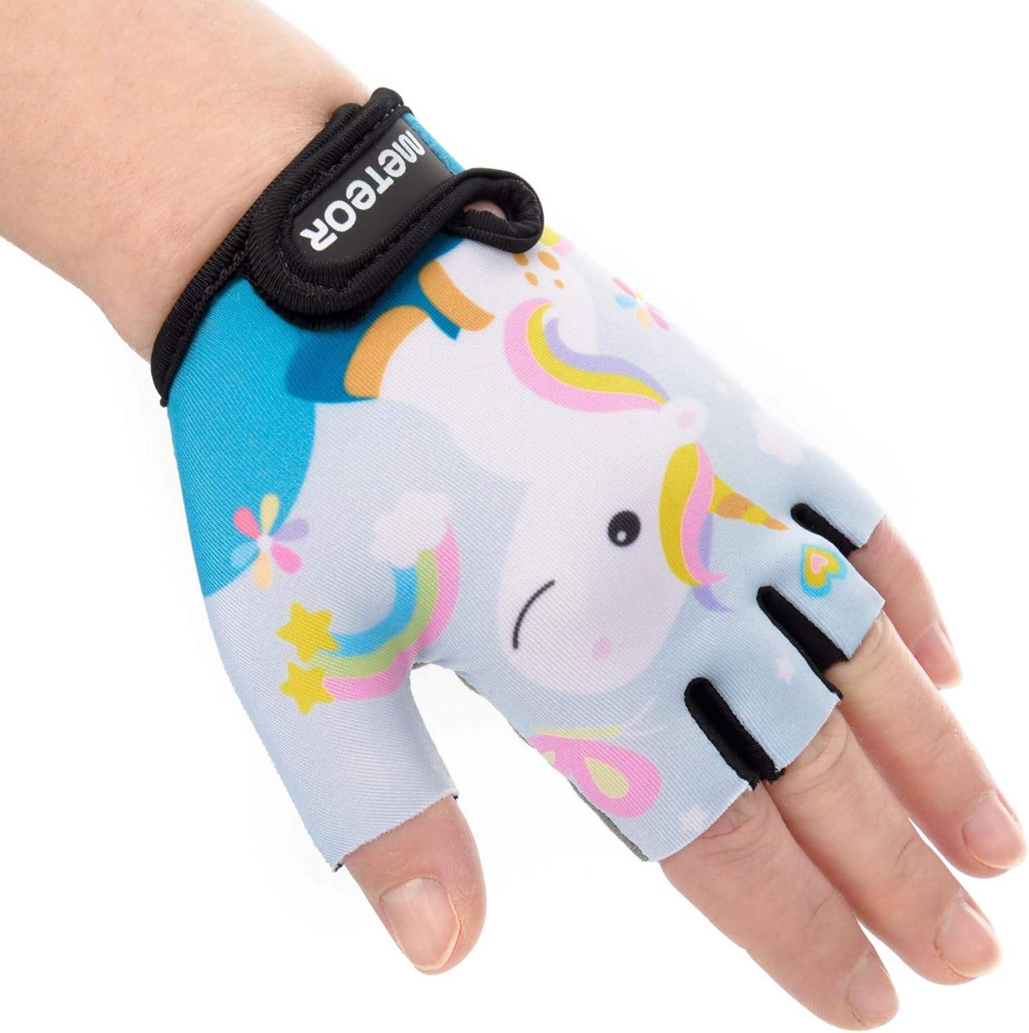Meteor Kids Cycling Gloves – Breathable, Non-Slip Bike Gloves for Boys & Girls, Lightweight with Soft Padding for Comfort & Safety – Ideal for Cycling, Scooter & Outdoor Sports