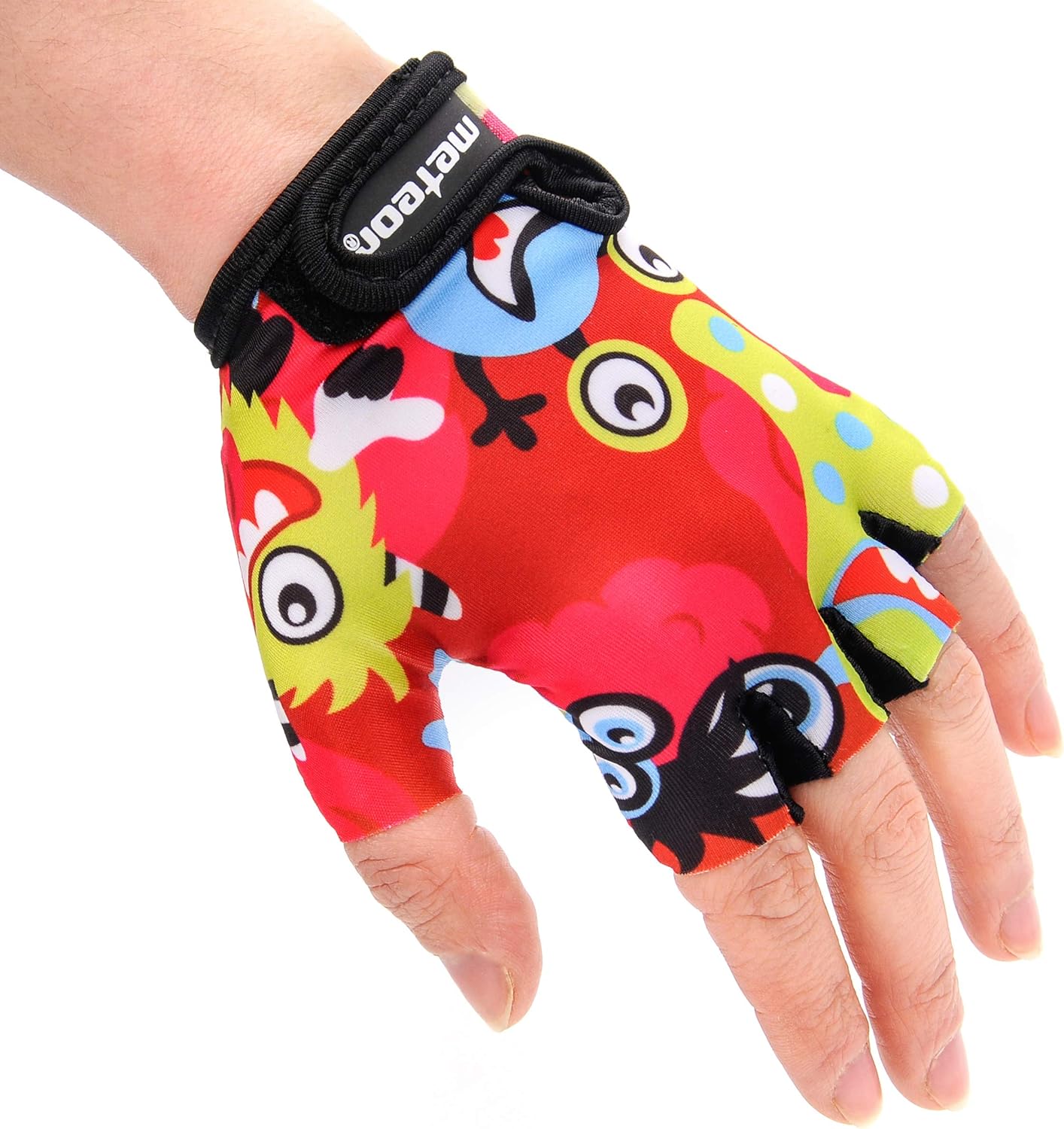 Meteor Kids Cycling Gloves – Breathable, Non-Slip Bike Gloves for Boys & Girls, Lightweight with Soft Padding for Comfort & Safety – Ideal for Cycling, Scooter & Outdoor Sports