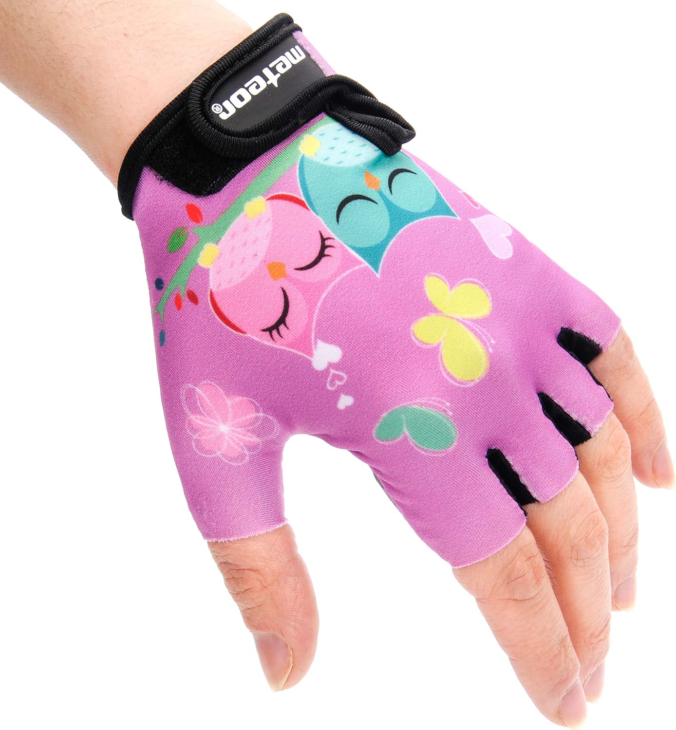 Meteor Kids Cycling Gloves – Breathable, Non-Slip Bike Gloves for Boys & Girls, Lightweight with Soft Padding for Comfort & Safety – Ideal for Cycling, Scooter & Outdoor Sports