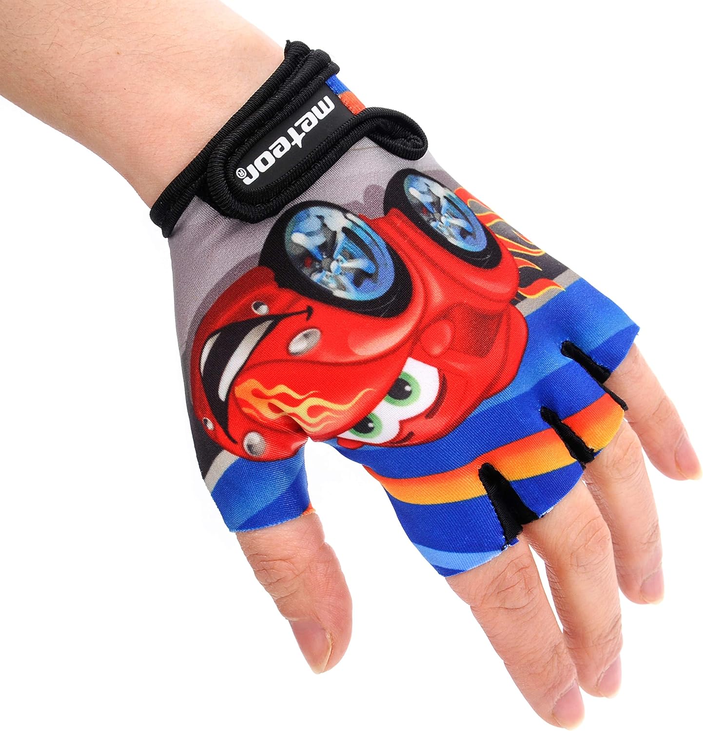 Meteor Kids Cycling Gloves – Breathable, Non-Slip Bike Gloves for Boys & Girls, Lightweight with Soft Padding for Comfort & Safety – Ideal for Cycling, Scooter & Outdoor Sports