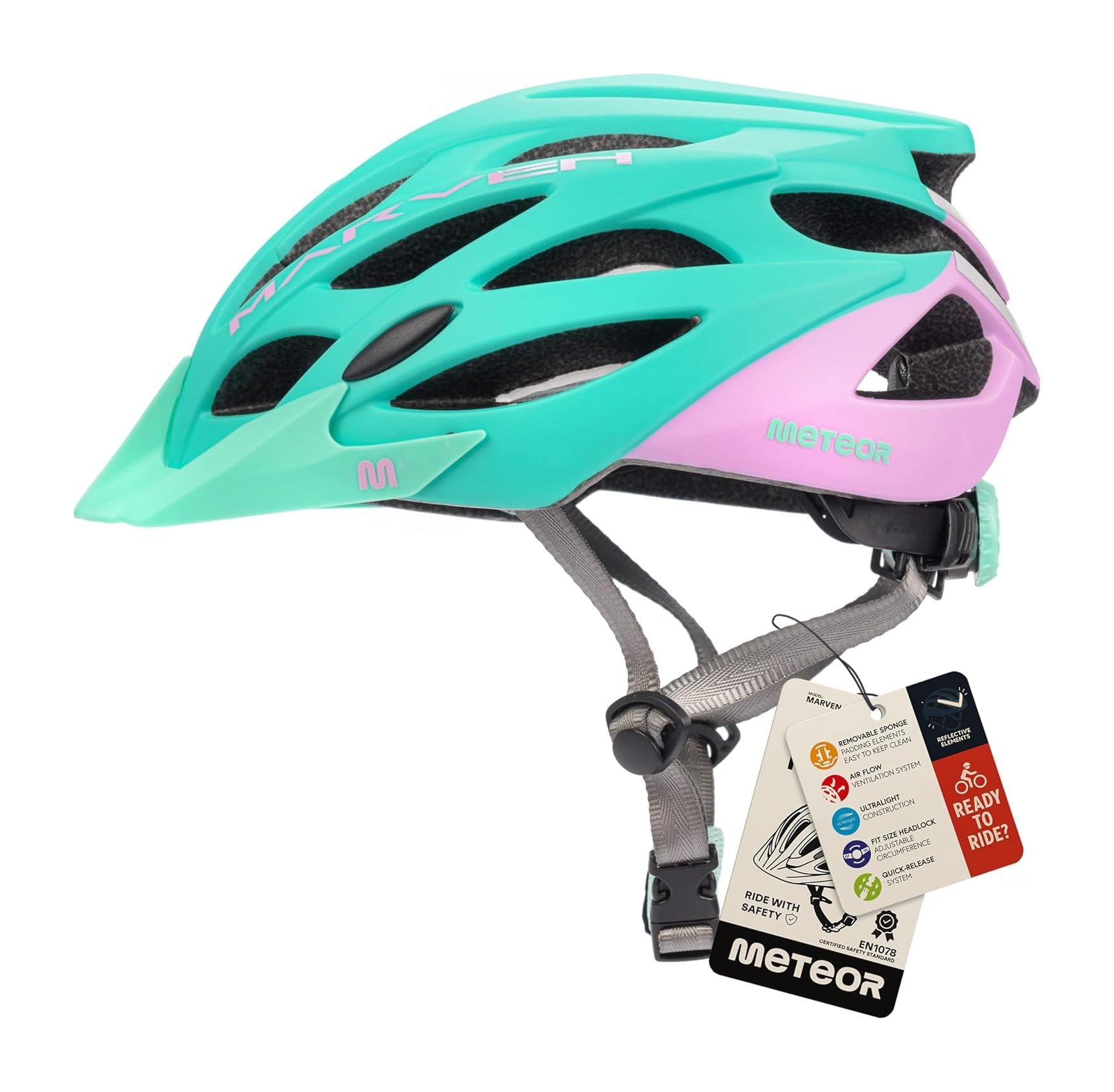 Meteor Marven Adult Bike Helmet – Lightweight, Ventilated & Built for Safety