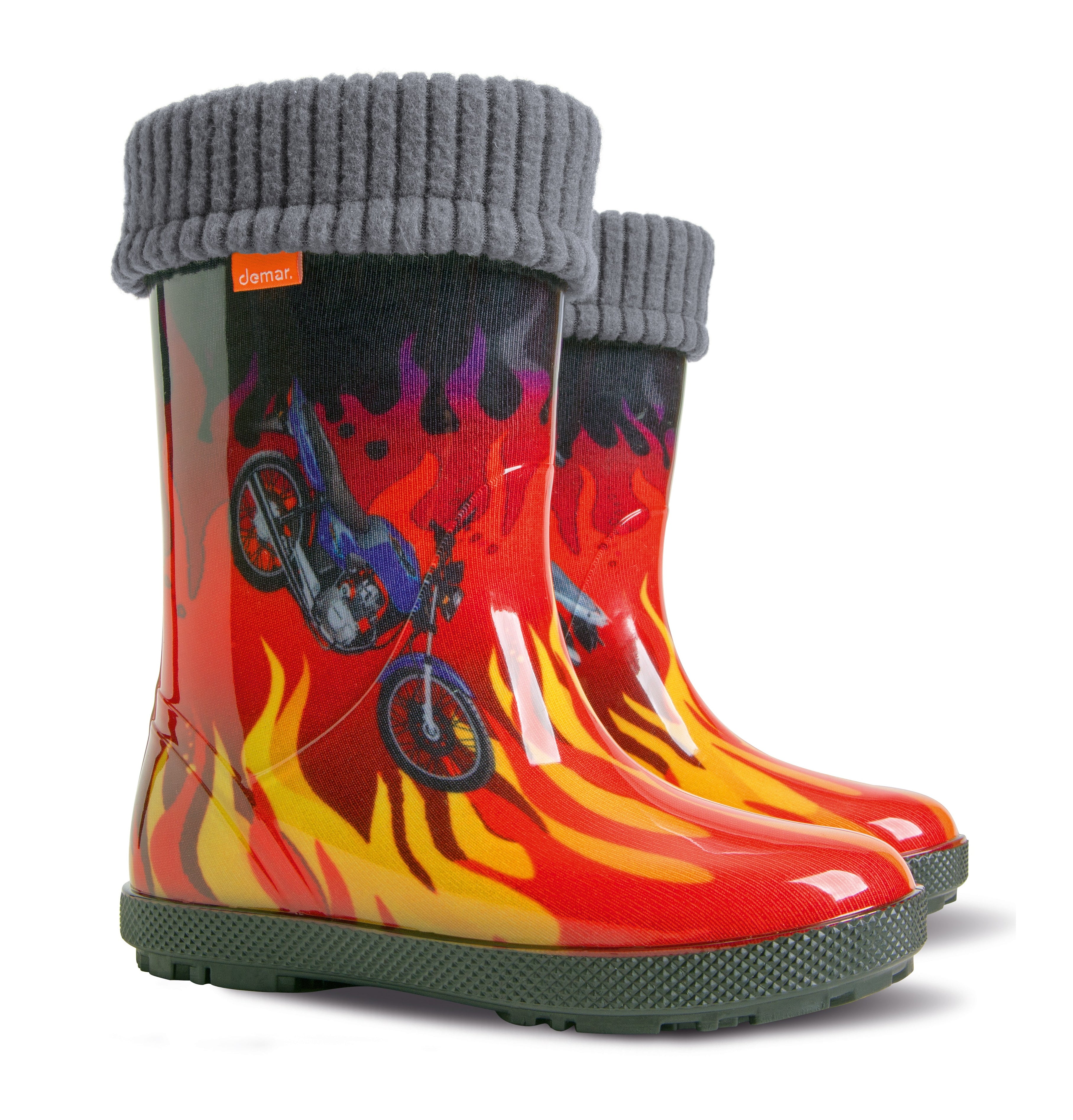 Demar Toddler Wellington Boots Boys Girls Lined Children Wellington Boots