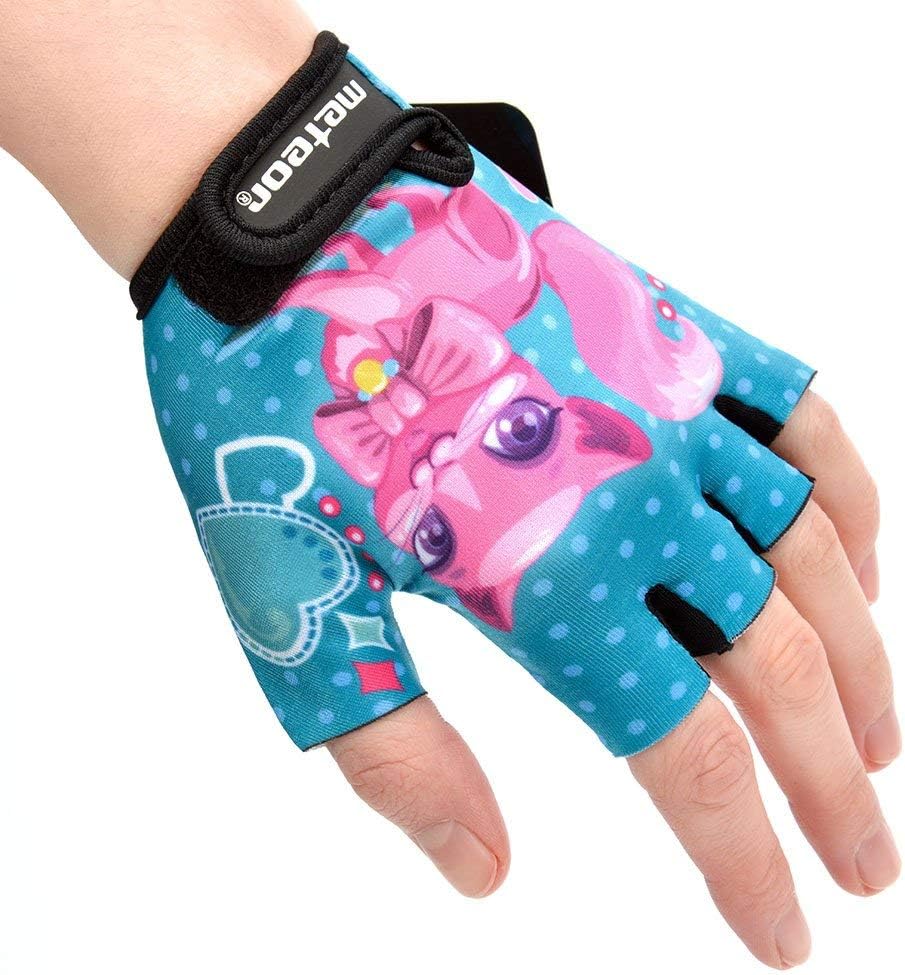 Meteor Kids Cycling Gloves – Breathable, Non-Slip Bike Gloves for Boys & Girls, Lightweight with Soft Padding for Comfort & Safety – Ideal for Cycling, Scooter & Outdoor Sports