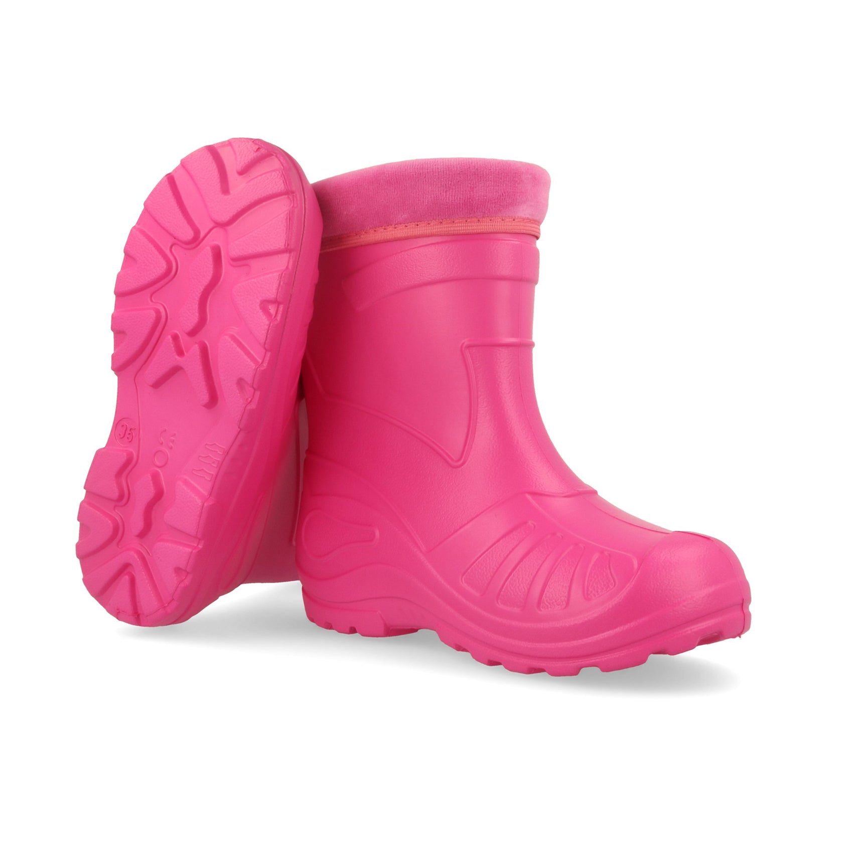 Gordano 050 Ultra Light EVA Kids Girls Wellington Boots Rainy Snow Wellies Red Very Warm Liners