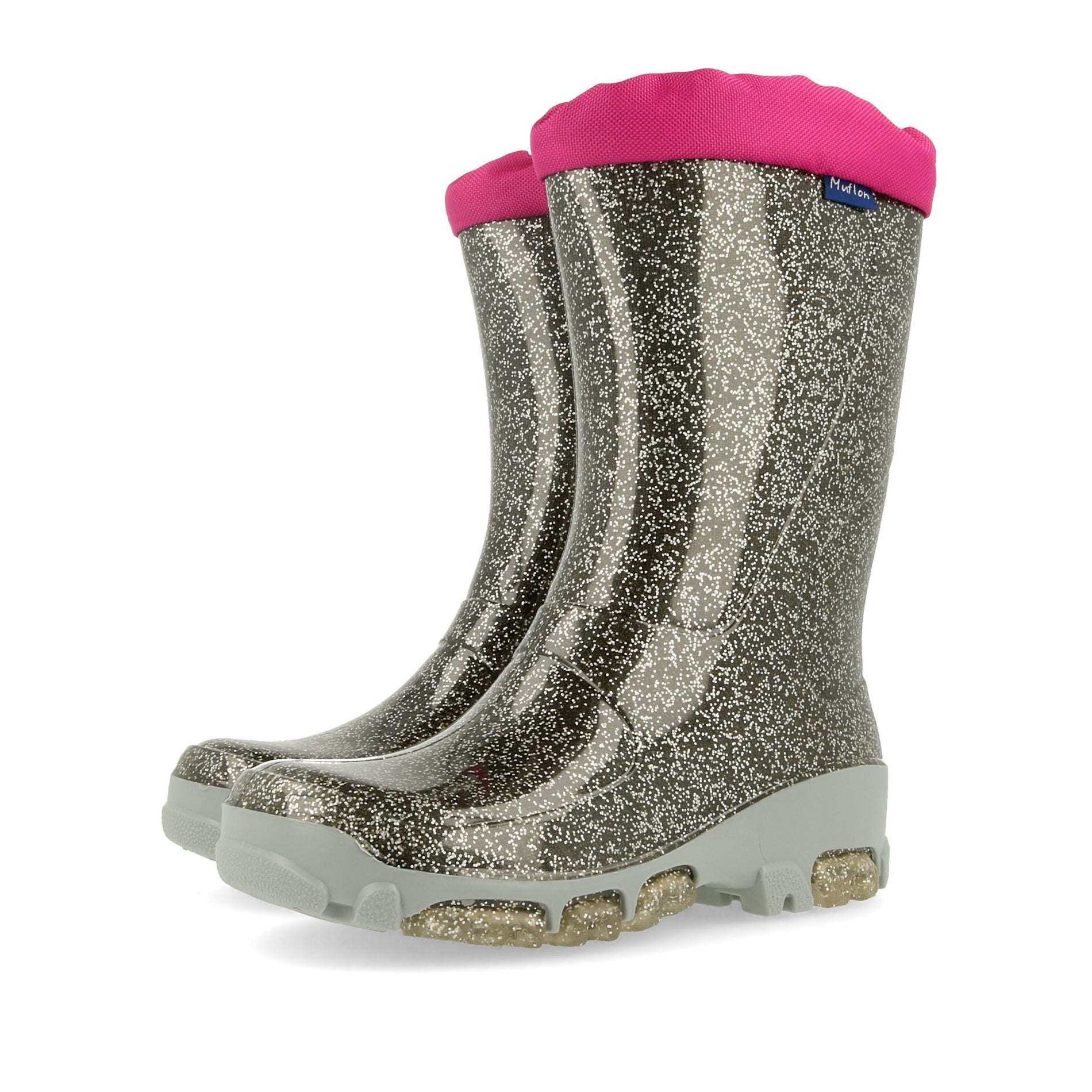 Kids Girls Wellies for Rain & Snow, Rain boots, Muflon fluo RenBut