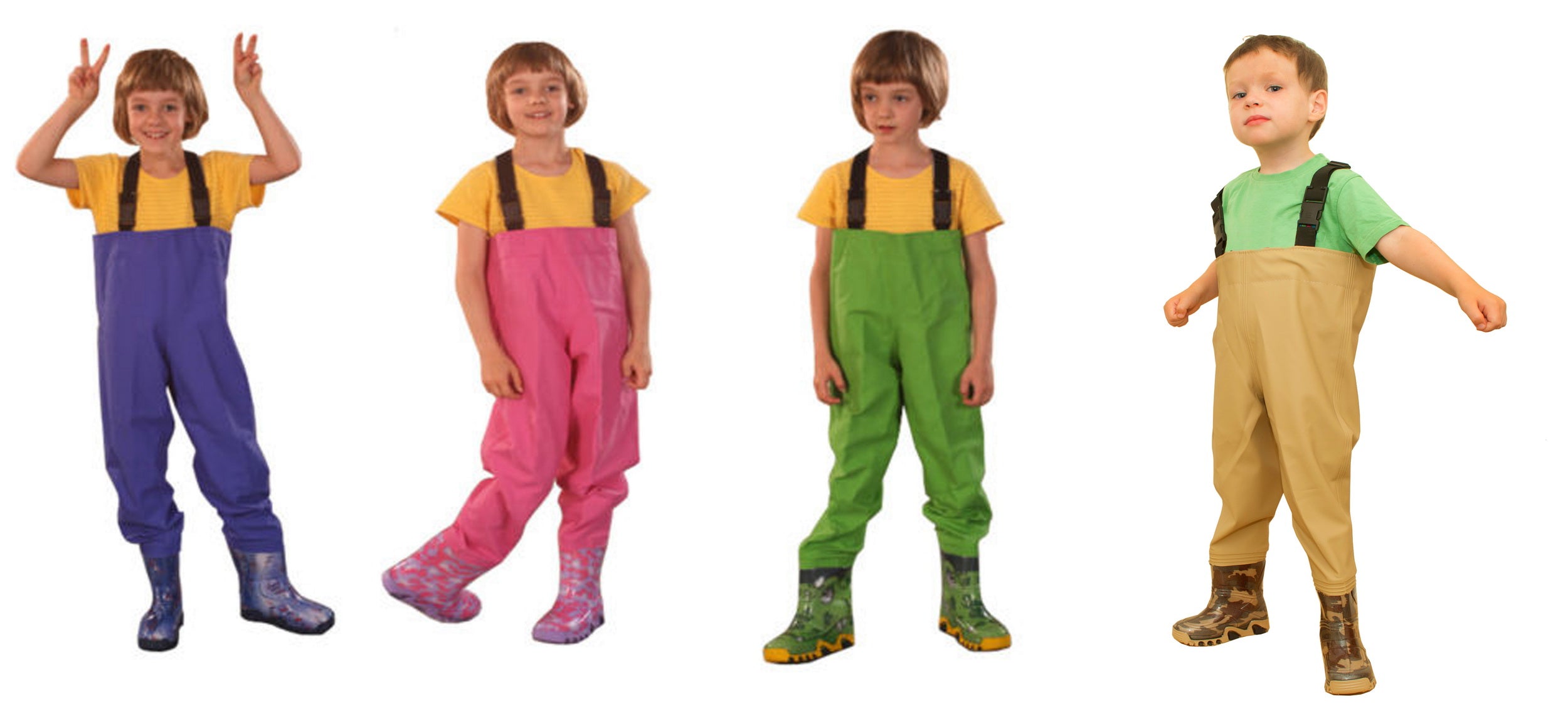 Gordano Kids Fishing Chest Waders, Fishing Boots Splash Waterproof