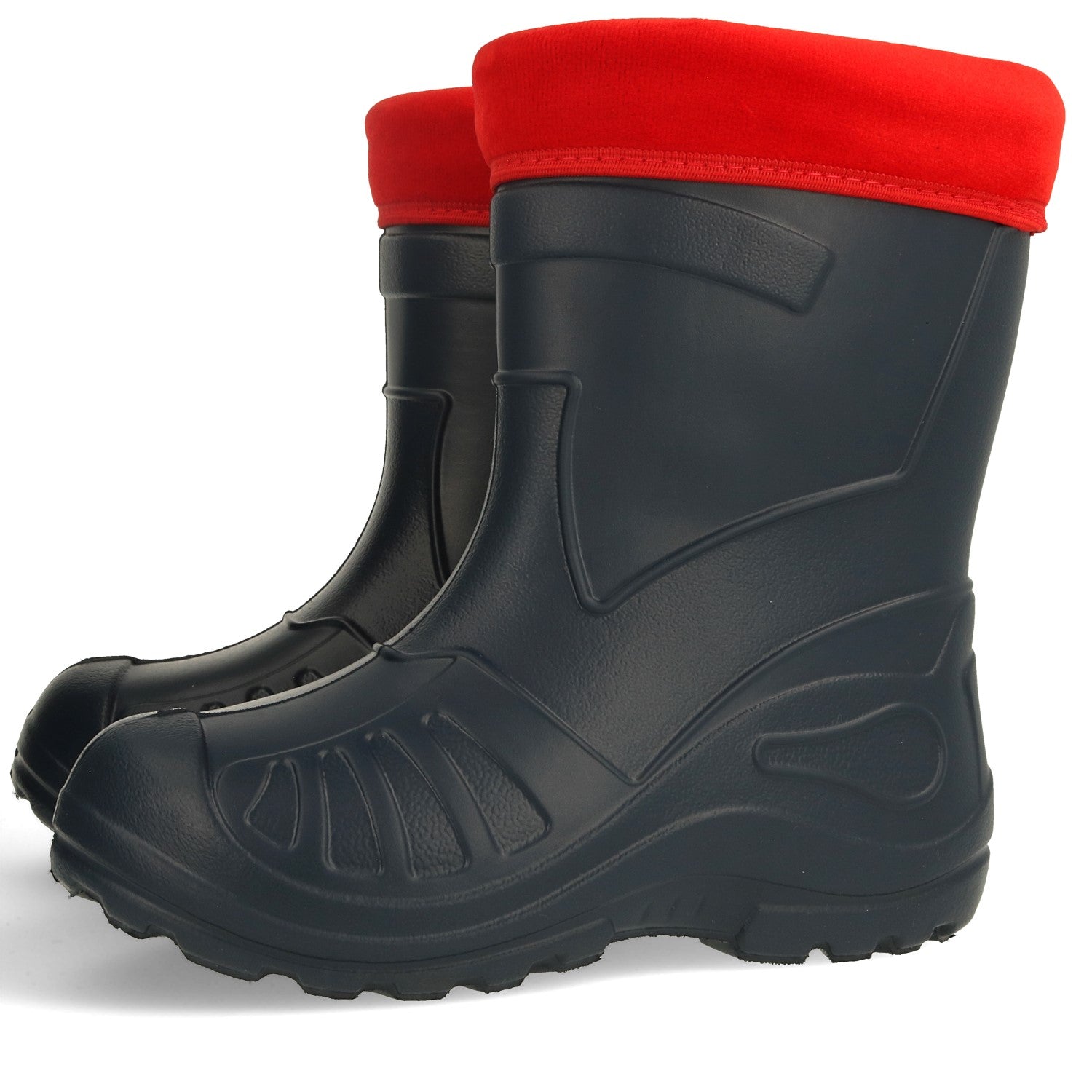 Gordano 050 Ultra Light EVA Kids Girls Wellington Boots Rainy Snow Wellies Red Very Warm Liners
