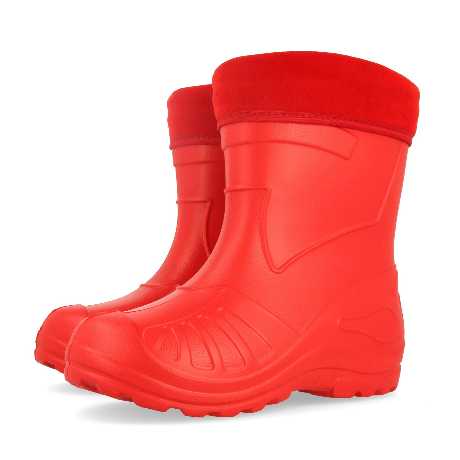 Gordano 050 Ultra Light EVA Kids Girls Wellington Boots Rainy Snow Wellies Red Very Warm Liners