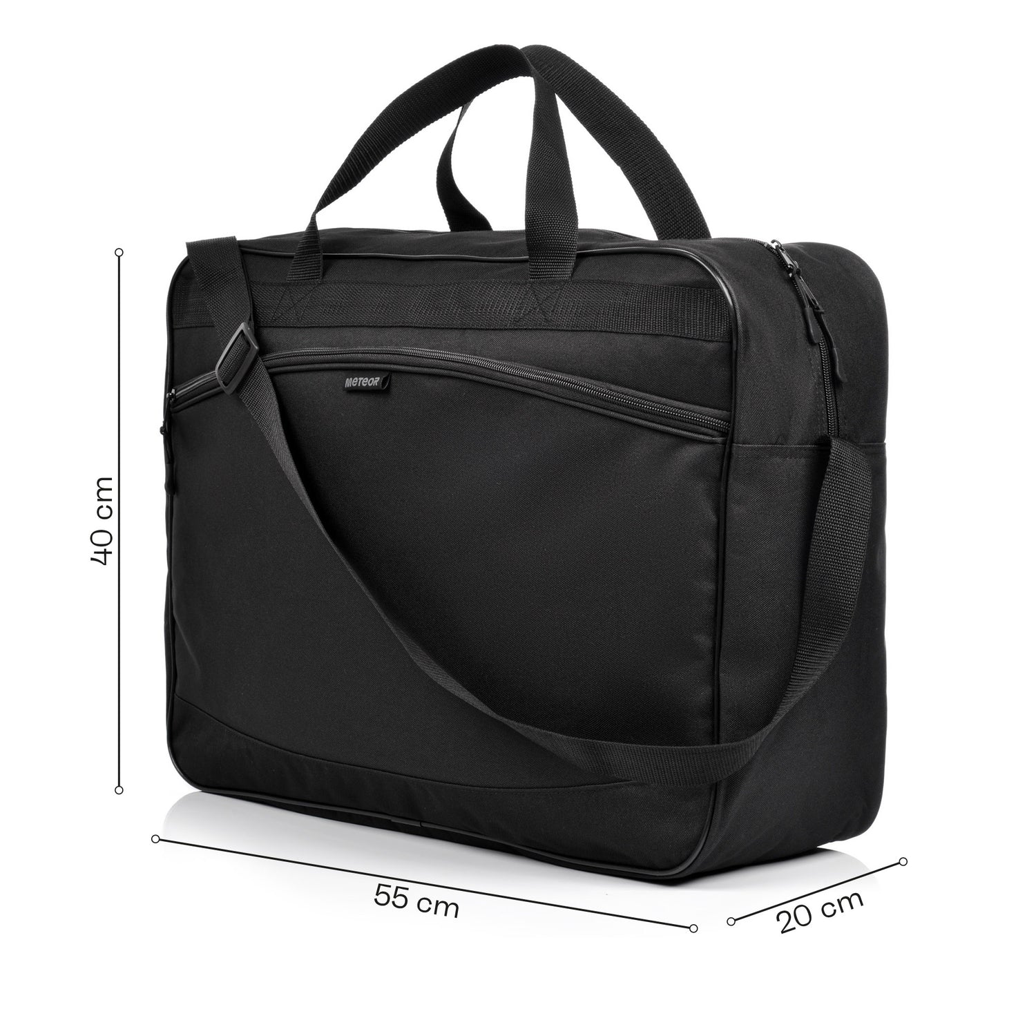 meteor Gym Duffel Cabin Holdall Bag - Lightweight Sports Luggage with Shoe Compartment, Shoulder Strap, Underseat Hand Size for Travel Workout Weekend Overnight