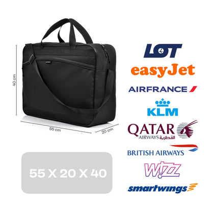 meteor Gym Duffel Cabin Holdall Bag - Lightweight Sports Luggage with Shoe Compartment, Shoulder Strap, Underseat Hand Size for Travel Workout Weekend Overnight