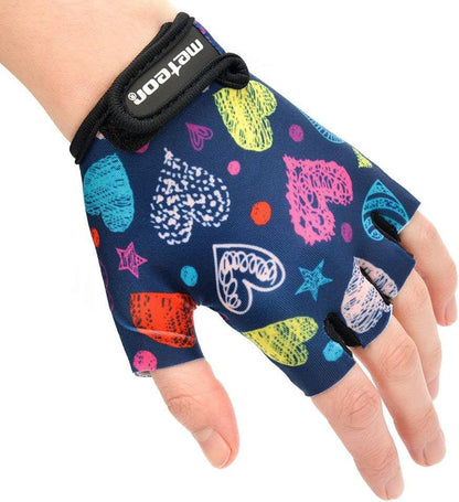 Meteor Kids Cycling Gloves – Breathable, Non-Slip Bike Gloves for Boys &amp; Girls, Lightweight with Soft Padding for Comfort &amp; Safety – Ideal for Cycling, Scooter &amp; Outdoor Sports