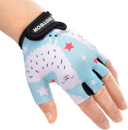 Meteor Kids Cycling Gloves – Breathable, Non-Slip Bike Gloves for Boys &amp; Girls, Lightweight with Soft Padding for Comfort &amp; Safety – Ideal for Cycling, Scooter &amp; Outdoor Sports