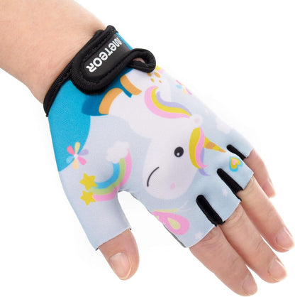 Meteor Kids Cycling Gloves – Breathable, Non-Slip Bike Gloves for Boys &amp; Girls, Lightweight with Soft Padding for Comfort &amp; Safety – Ideal for Cycling, Scooter &amp; Outdoor Sports