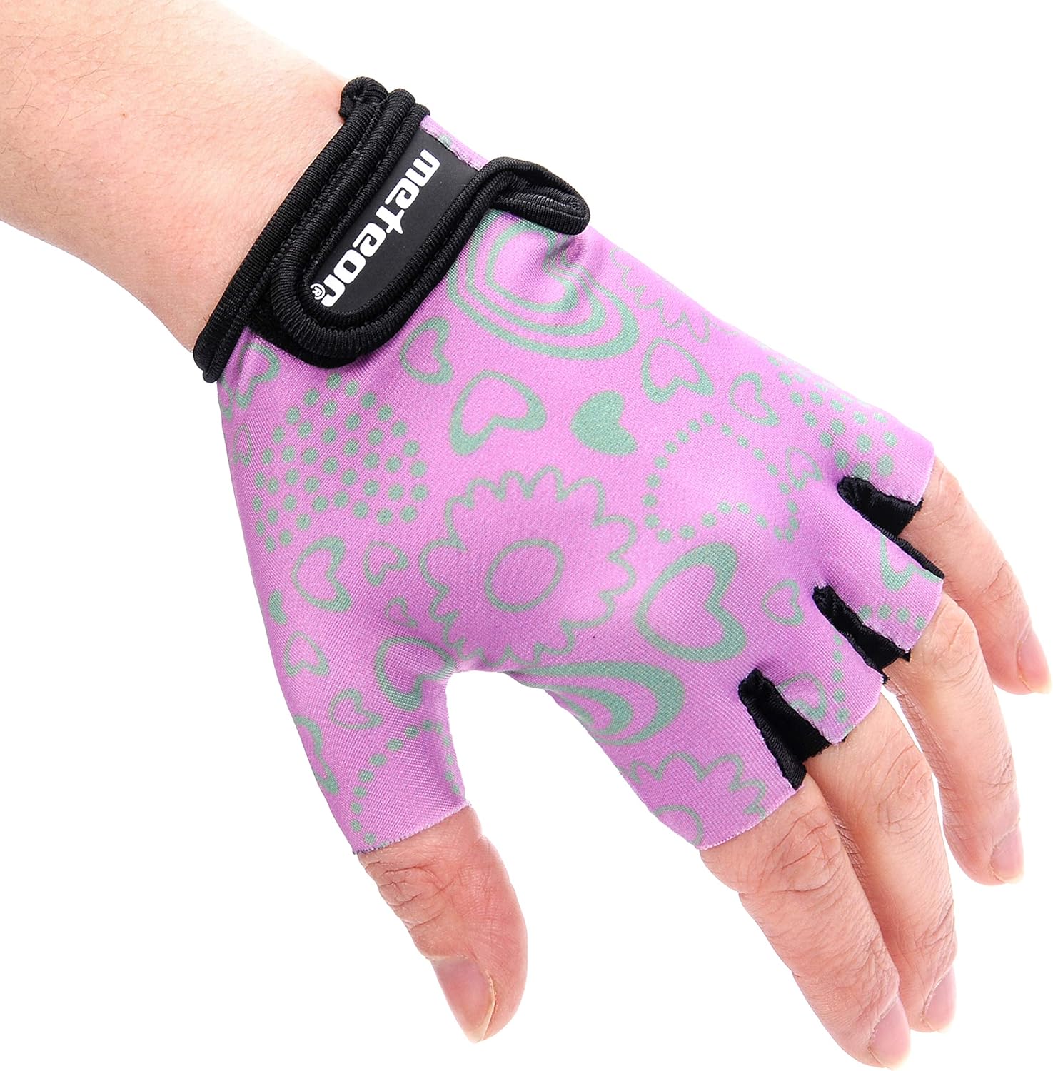 Meteor Kids Cycling Gloves – Breathable, Non-Slip Bike Gloves for Boys &amp; Girls, Lightweight with Soft Padding for Comfort &amp; Safety – Ideal for Cycling, Scooter &amp; Outdoor Sports