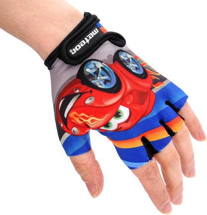 Meteor Kids Cycling Gloves – Breathable, Non-Slip Bike Gloves for Boys &amp; Girls, Lightweight with Soft Padding for Comfort &amp; Safety – Ideal for Cycling, Scooter &amp; Outdoor Sports