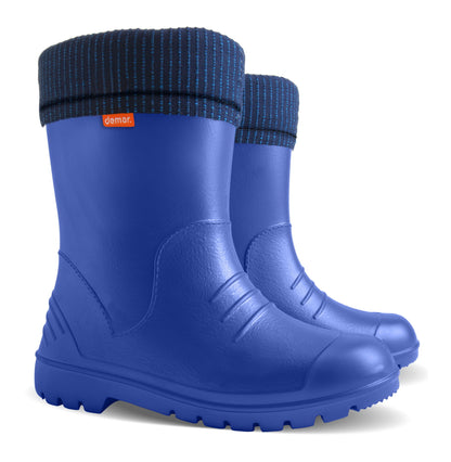 Demar Dino EVA Toddler Wellington Boots Wool Lined Kids Boys Girls Winter