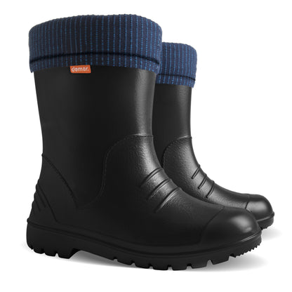 Demar Dino EVA Toddler Wellington Boots Wool Lined Kids Boys Girls Winter