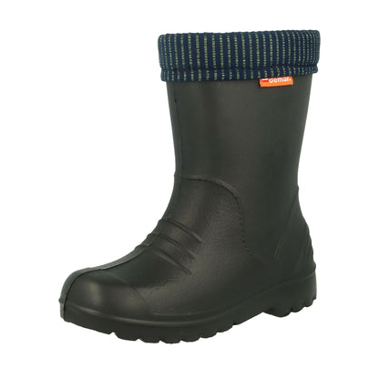 Demar Dino EVA Toddler Wellington Boots Wool Lined Kids Boys Girls Winter