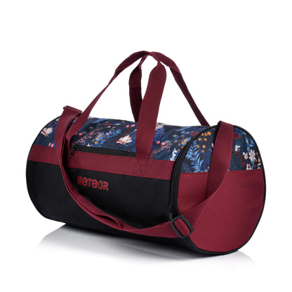 Meteor Sirin 25L Gym Duffel Cabin Holdall Bag - Lightweight Sports Luggage with Shoe Compartment, Shoulder Strap, Underseat Hand Size for Travel Workout Weekend Overnight