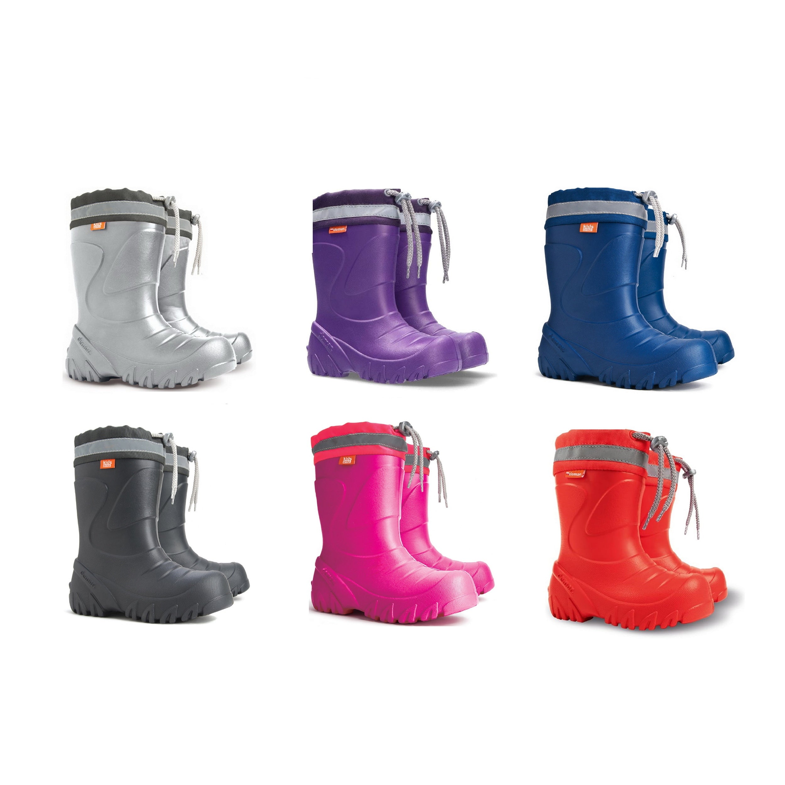 Demar Mammoth Toddler Wellington Boots Boys Girls Warm Wool-Lined Children Wellington Boots