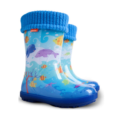 Demar Toddler Wellington Boots Boys Girls Lined Children Wellington Boots