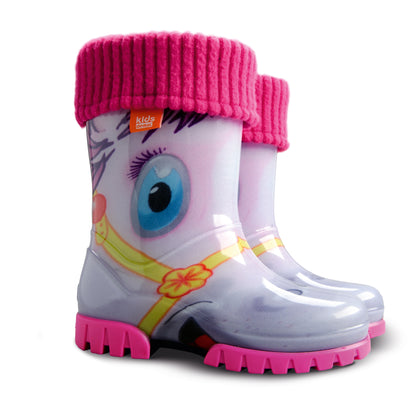 Demar Toddler Wellington Boots Boys Girls Lined Children Wellington Boots