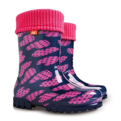 Demar Toddler Wellington Boots Boys Girls Lined Children Wellington Boots