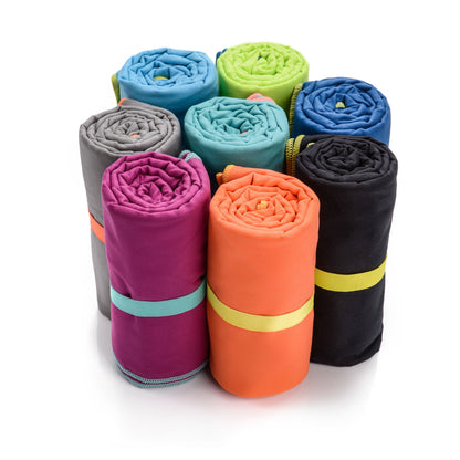 Meteor microfibre towel – Lightweight travel towel for gym, swimming, backpacking – Compact &amp; quick-dry gym towels with carry pouch – Travels Ideal for everyday use and trips