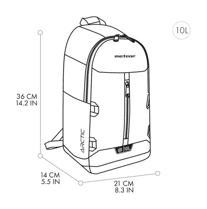 Meteor 10L Cool Backpack, Cool Bag Insulated, Lunch Backpack, Cool Box Picnic Backpack, Ice Camping Bag, Picnic Bag, Outdoor Travel Bag