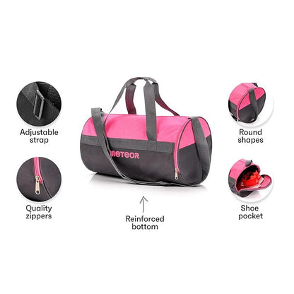 Meteor Siggy 25L Gym Duffel Cabin Holdall Bag - Lightweight Sports Luggage with Shoe Compartment, Shoulder Strap, Underseat Hand Size for Travel Workout Weekend Overnight