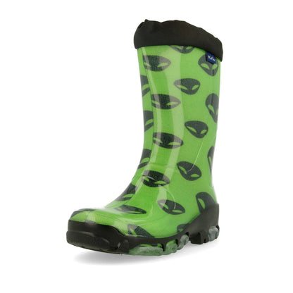 Kids Girls Wellies for Rain &amp; Snow, Rain boots, Muflon fluo RenBut