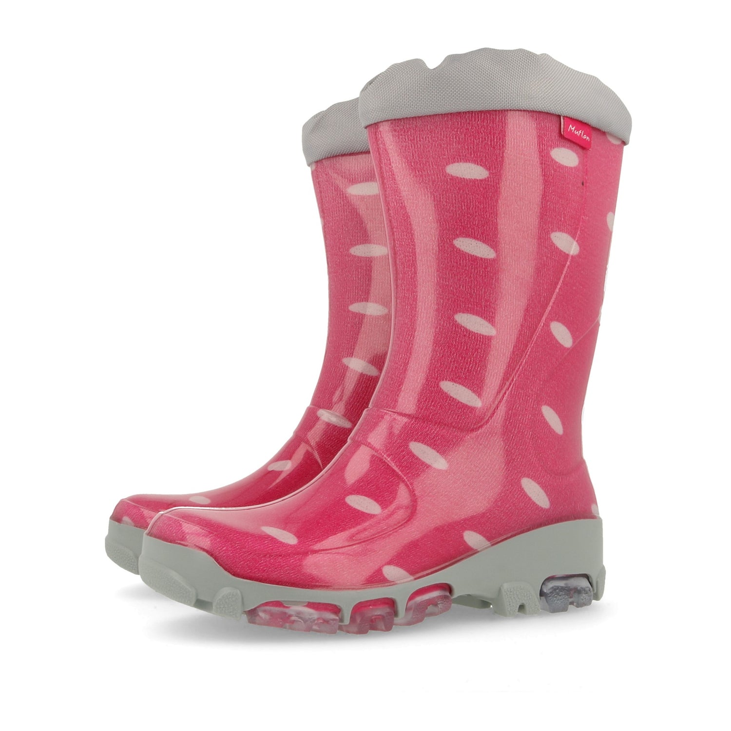 Kids Girls Wellies for Rain &amp; Snow, Rain boots, Muflon fluo RenBut