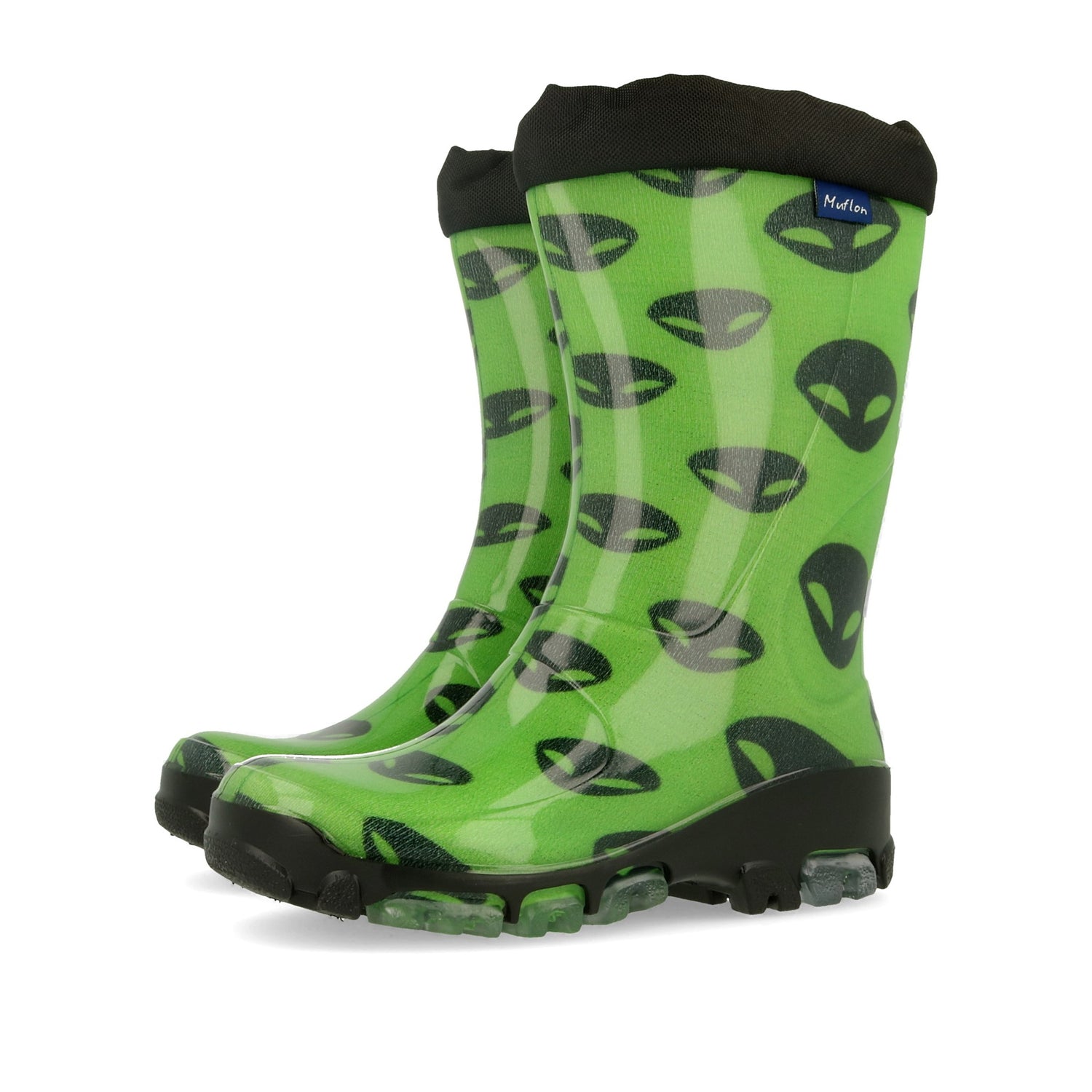 Kids Girls Wellies for Rain &amp; Snow, Rain boots, Muflon fluo RenBut