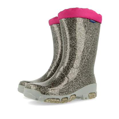 Kids Girls Wellies for Rain &amp; Snow, Rain boots, Muflon fluo RenBut
