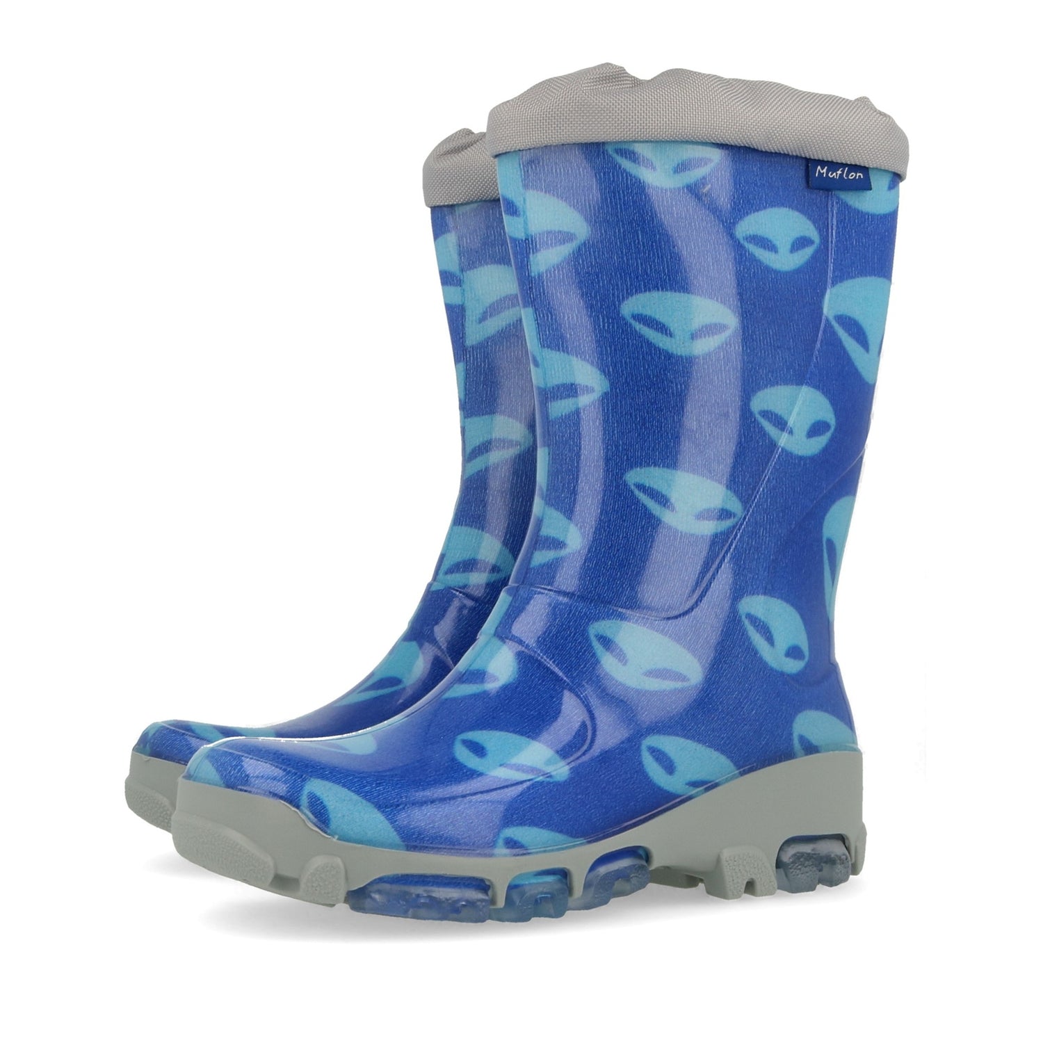 Kids Girls Wellies for Rain &amp; Snow, Rain boots, Muflon fluo RenBut