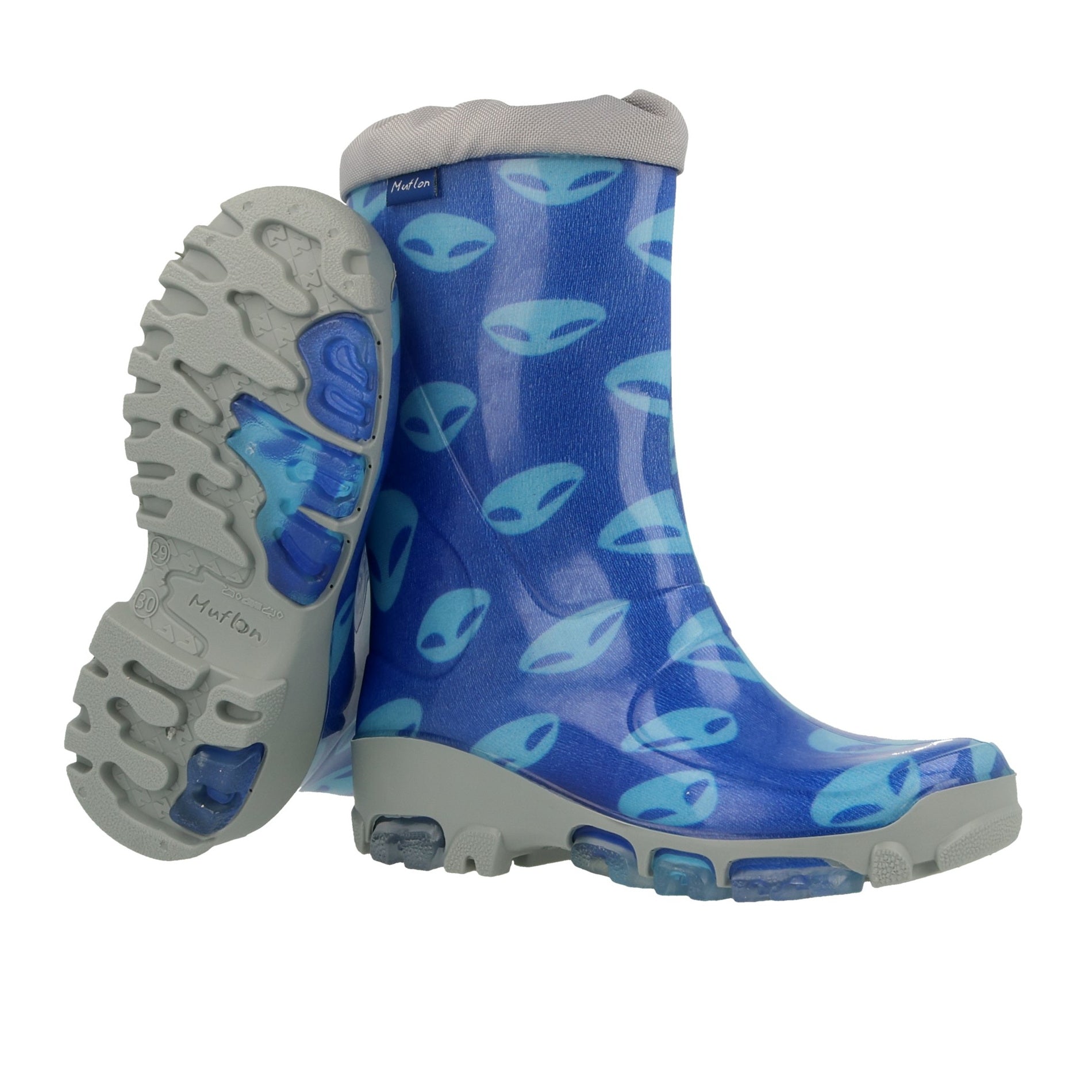 Kids Girls Wellies for Rain &amp; Snow, Rain boots, Muflon fluo RenBut