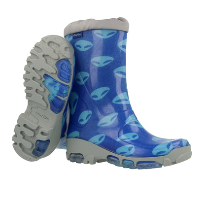 Kids Girls Wellies for Rain &amp; Snow, Rain boots, Muflon fluo RenBut
