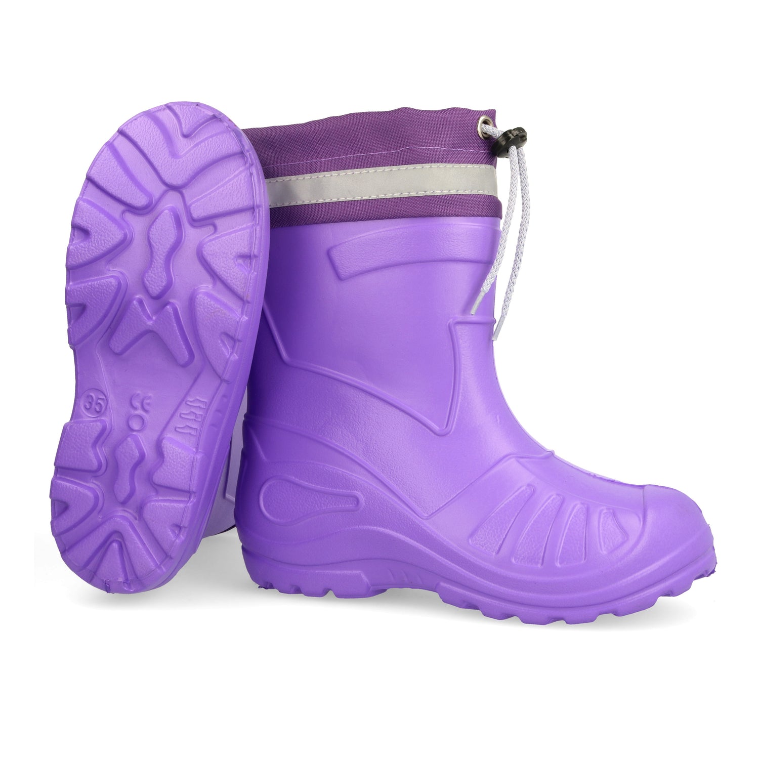 Gordano 050K EVA Reflection Light Kids Girls Wellington Boots Rainy Snow Wellies