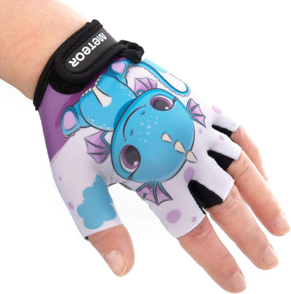 Meteor Kids Cycling Gloves – Breathable, Non-Slip Bike Gloves for Boys &amp; Girls, Lightweight with Soft Padding for Comfort &amp; Safety – Ideal for Cycling, Scooter &amp; Outdoor Sports